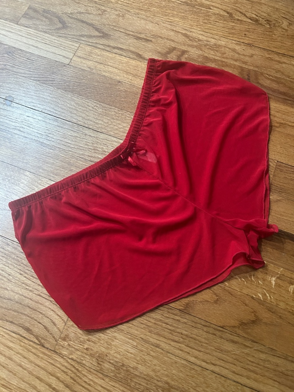 Marilyn Monroe Red Sheer Sleep Shorties Large